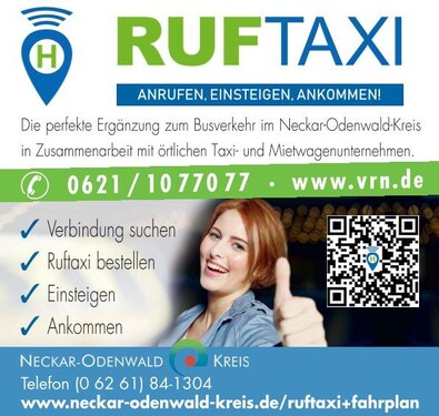 Ruftaxi Werbung; Infos im Text