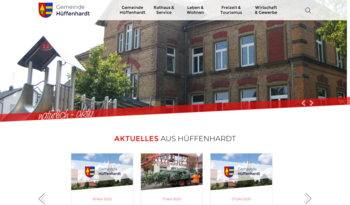 Startseite von der Homepage